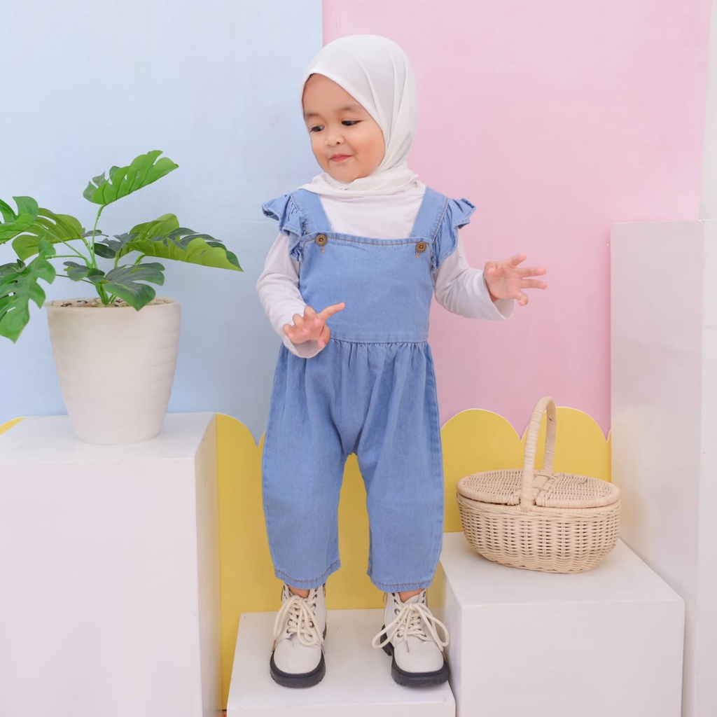 JUMPSUIT ANAK OVERAL ANAK PEREMPUAN JUMPSUIT JUNIOR KIDS JUMPSUIT ANAK PEREMPUAN 1-4Th Jumpsuit Jeans Anak/Baju anak perempuan