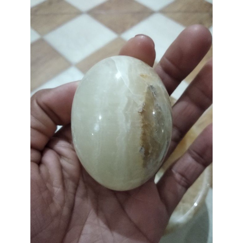 telur batu dekorasi hiasan onyx marmer marble onix refleksi