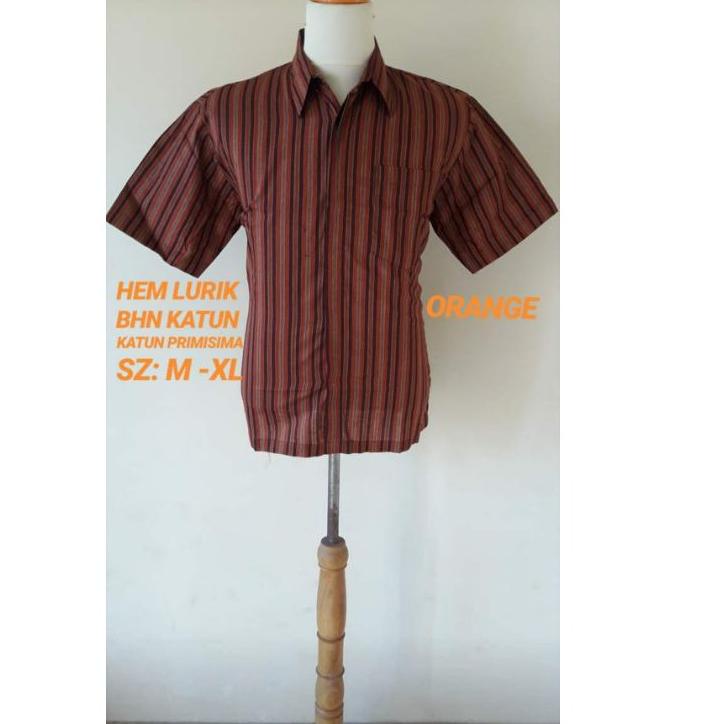 Keluaran Terbaru.. KEMEJA PRIA BATIK LURIK LENGAN PENDEK/ KEMEJA BATIK LURIK / SORJAN LURIK / SORJAN