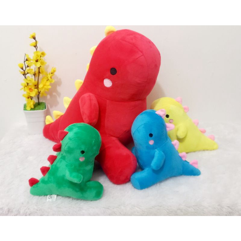 Boneka Dinosaurus 50cm Beranak 2 dan 3 lucu halus dan lembut