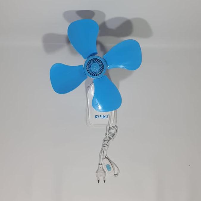 Kipas angin 3in1 kipas kyzuku jepit 18w bisa meja dan dinding 18 Watt 4 baling Biru 18watt 3in1 fan