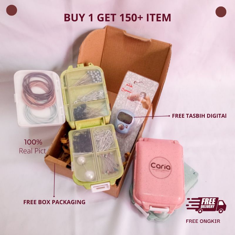 Compact Hijab Kit / Hijab Travel Kit | Free tasbih digital