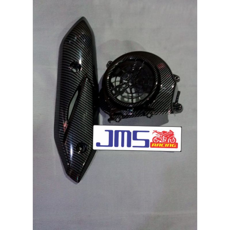 cover tutup carbon knalpot dan cover kipas set honda beat karbu beat fi beat espfi scoopy vario110fi