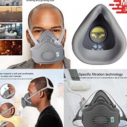SD4V Masker Gas Respirator Anti-Dust Industrial Mask Chemical AMT