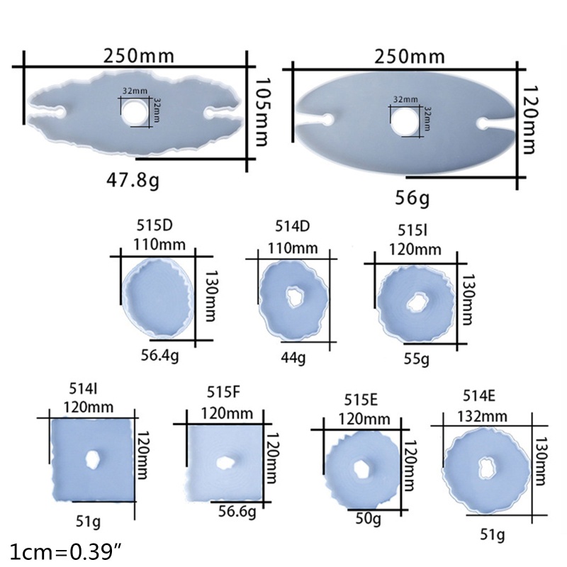 SIY  3Pcs/Set DIY Crystal Epoxy Resin Mold Wine Rack Coaster Casting Silicone Mould