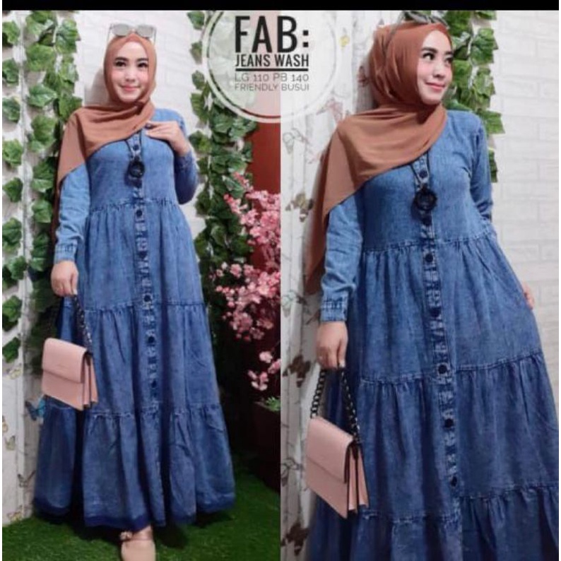 gamis jeans wash