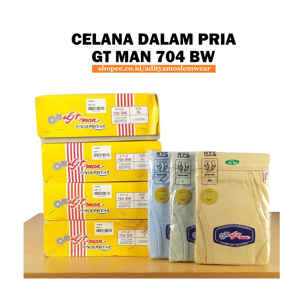 CELANA DALAM KATUN PRIA CD GT MAN 704 BW WARNA TERMURAH DAN TERLARIS