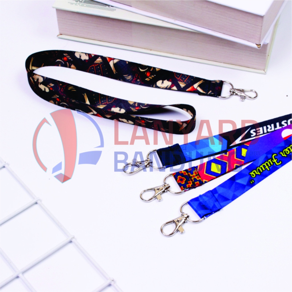 talilanyard custom jahit print sublim 2cm cetak 2 muka  / tali id card custom jahit printing dua cm cetak dua muka / nametag