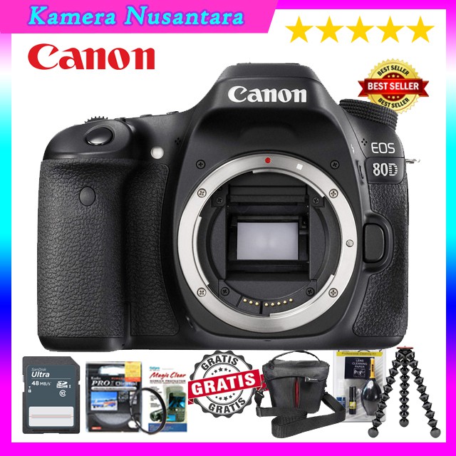 CANON EOS 80D BODY ONLY DATASCRIP GARANSI RESMI / 80D BO RESMI - ORIGINAL