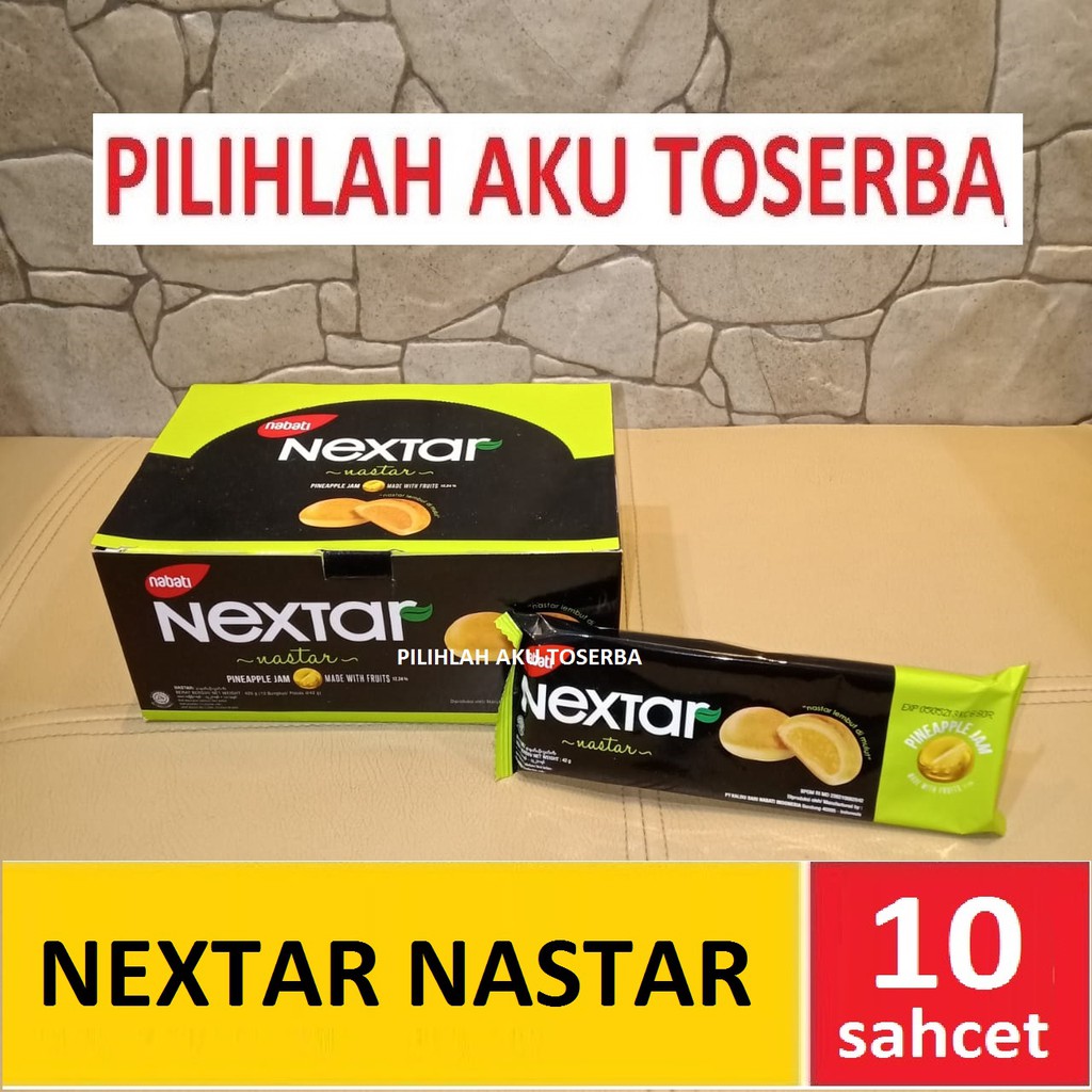 Biskuit Nabati NEXTAR NASTAR Nanas - isi 10 sachet (HARGA 1 BOX)