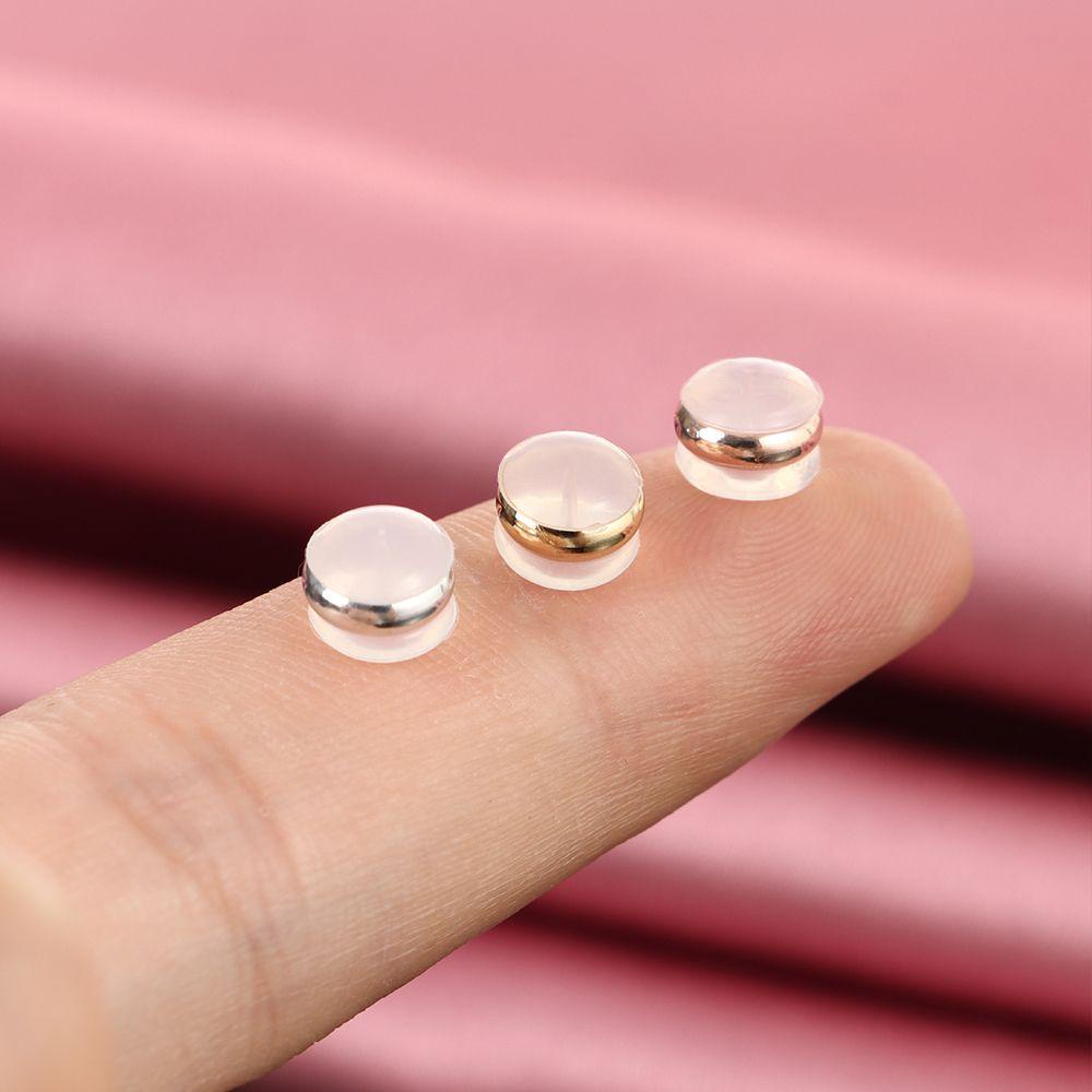 Lily 10Pcs Karet Telinga Kembali Aksesoris Cincin Anting Giwang