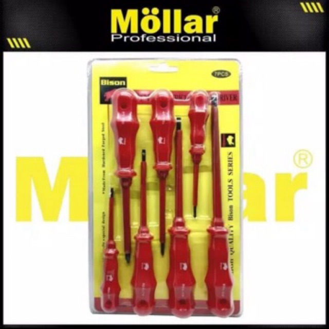 Obeng Elektrik BISON Set 7 pcs - Electrician Screwdriver Set 7 pcs