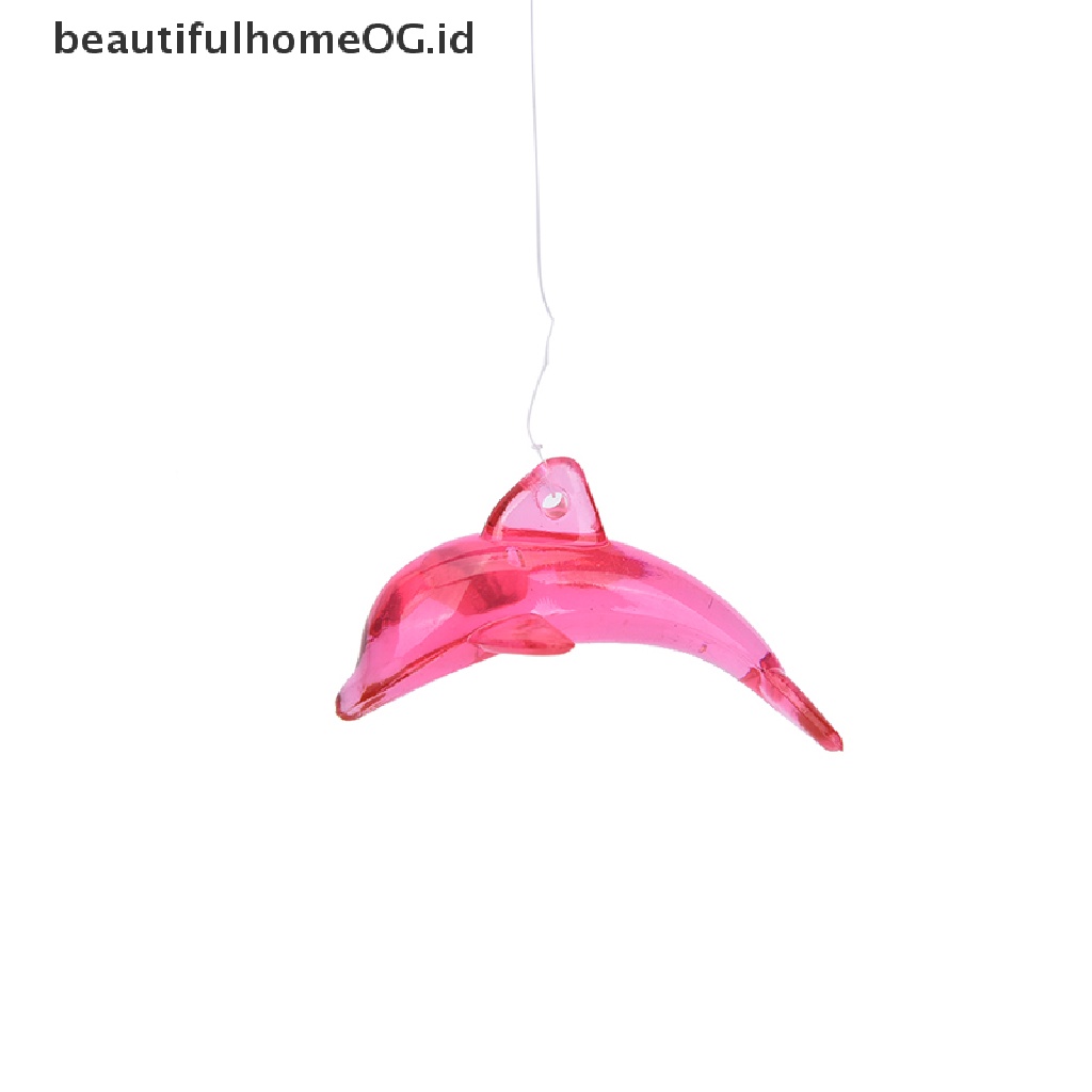 // beautifulhomeOG.id // Dolphin Creative Crystal 4 Metal Tubes Windchime Wind Chime Home Decor  **