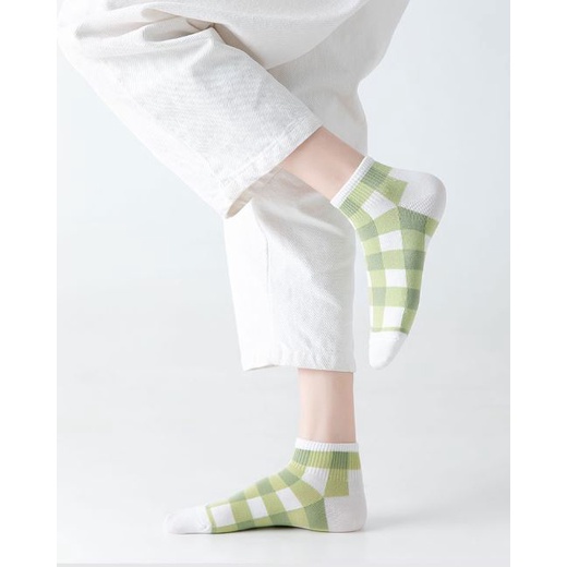 DF KK199 Kaos Kaki Wanita Motif Lime Semata Kaki Kaos Kaki Pendek Japanese Ankle Socks Korean