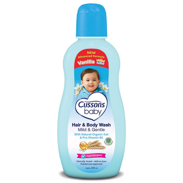 Cussons Baby Hair & Body Wash Mild & Gentle Botol 100ml - 200ml