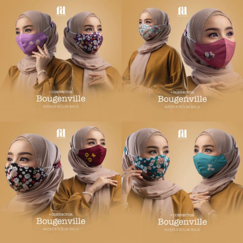 Masker Bougenville Bobal Free Konektor Ori Filosofi Daster