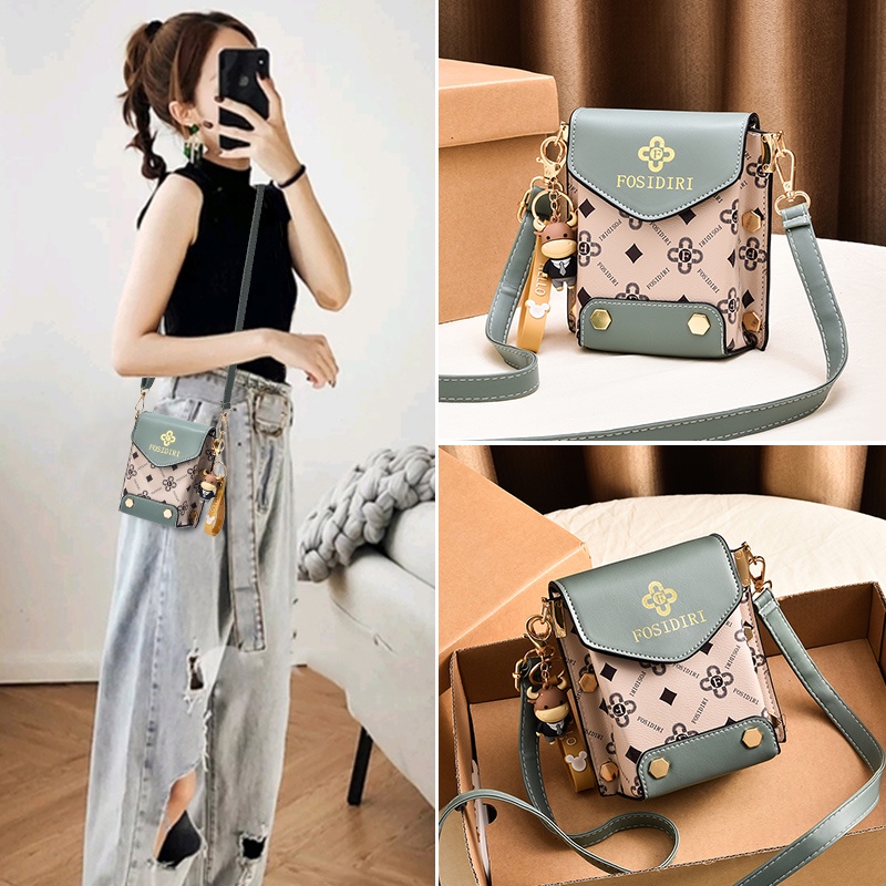 Korea Tas Bahu Bertekstur Fashion dompet Tas Messenger Wanita Mini Serbaguna bag satu bahu retro tas persegi kecil Sederhana dan bergaya Tas pundak Penting untuk perjalanan Hadiah Crossbody  Shoulder Bags