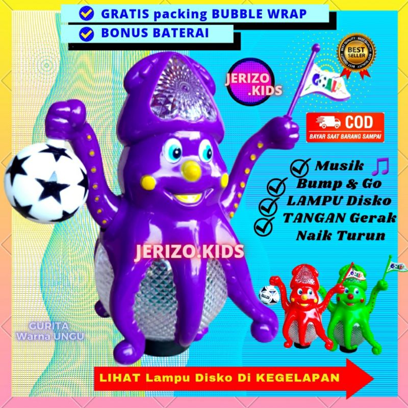 Octopus Mainan Anak Gurita Joget Goyang Lampu Disko Maenan Anak Cewek Perempuan Mainnan Anak Laki La