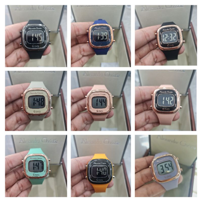 jam tangan alexandre christie ac9336 new rubber ac digi 9336 original garansi resmi