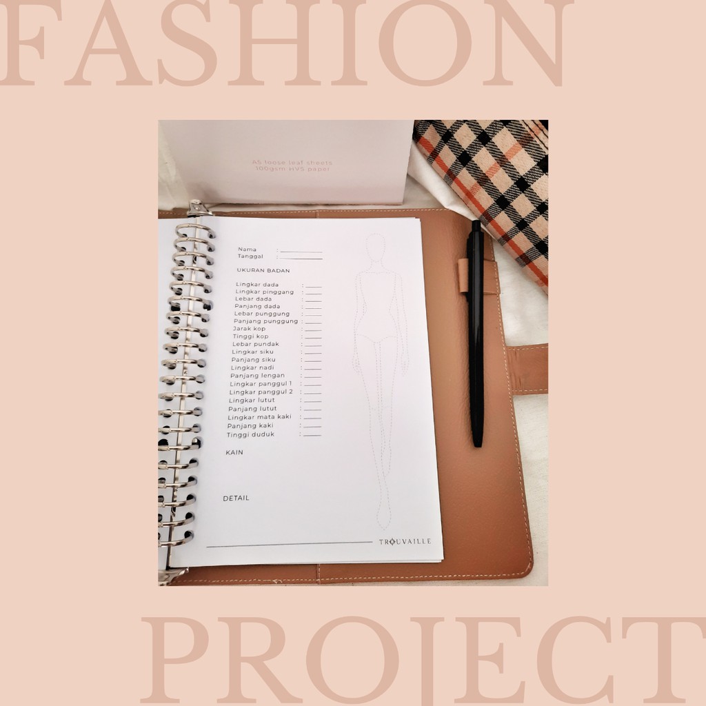 Isi binder A5 / Buku Sketsa Fashion / Binder Fashion Design / Buku Fashion Design-4