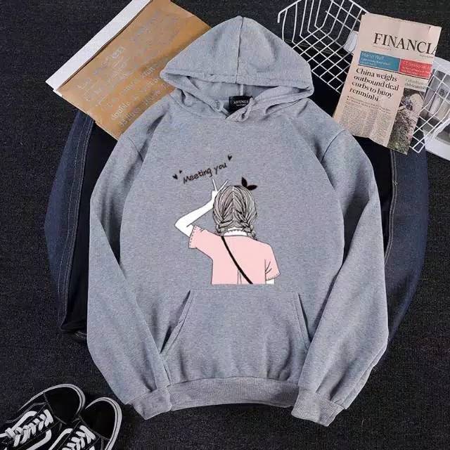 JNY.Co Sweater Hoodie MEETING YOU fit L - fit XL