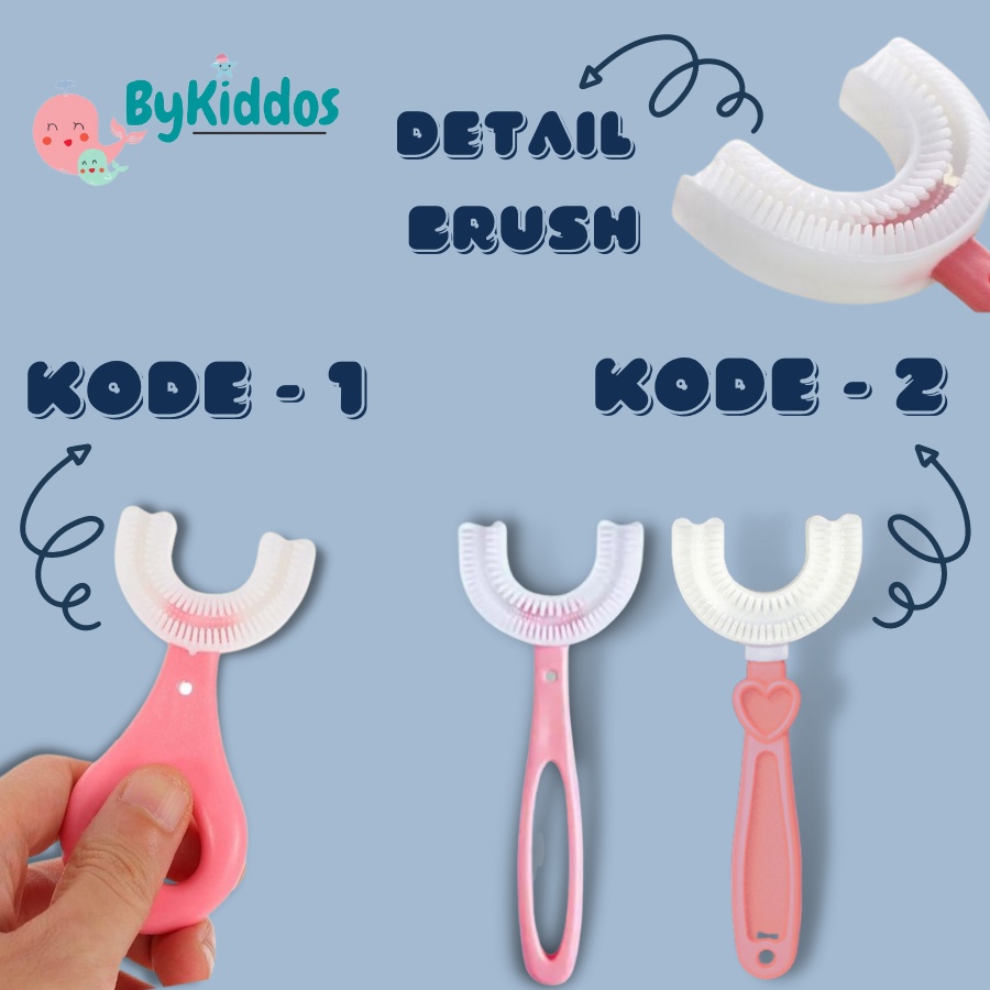 Bykiddos - Sikat Gigi Anak Bentuk U Bahan Silikon / Tooth Brush Baby Silicon type U Sikat Gigi Anak Sikat