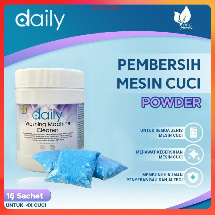 PEMBERSIH MESIN CUCI BUBUK SERBUK DAILY WASHING MACHINE CLEANER POWDER