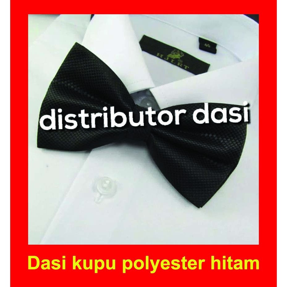 dasi kupu kupu motif bintik lux hitam dewasa grosir distributor dasi