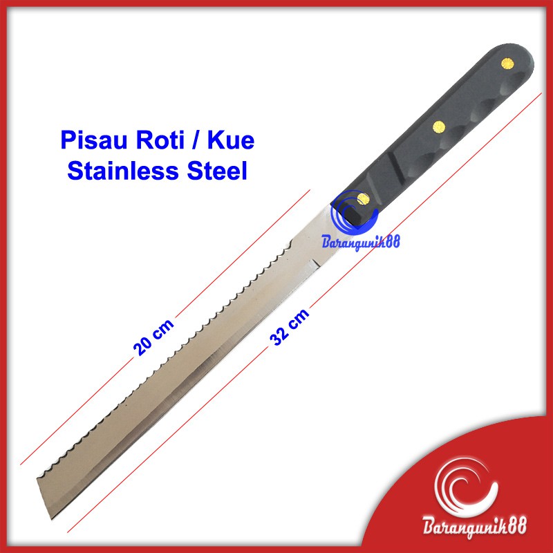 Pisau Roti 32 cm Pisau Kue Stainless Steel