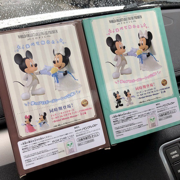 Pajangan Miniatur Figure Mickey Minnie Mouse WEDDING Series ORIGINAL DISNEY JAPAN LIMITED EDITION