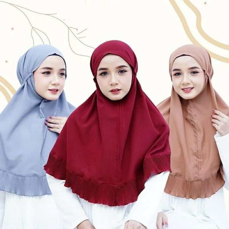 HIJAB BERGO PLISKET MARYAM JILBAB INSTAN DIAMOND STRECH