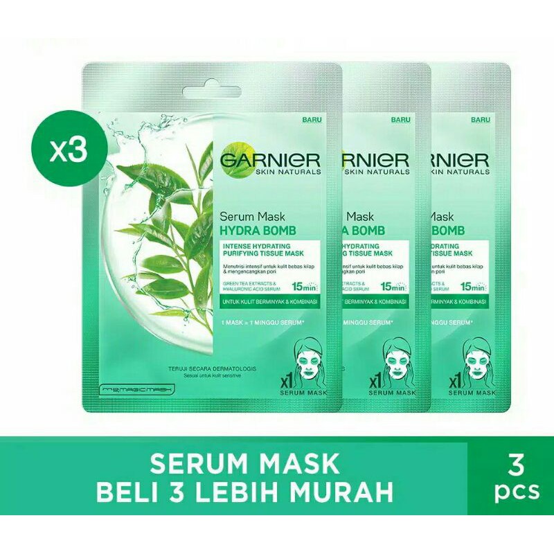 Garnier Serum Mask Hydra Bomb Green Tea