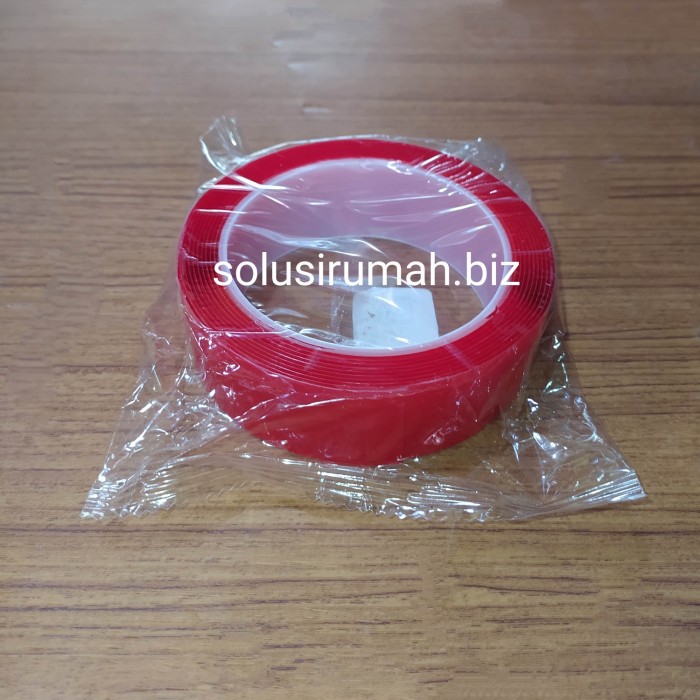 

ISOLASI 30MM DOUBLE TAPE MERAH 3 METER BUKAN 3M akrilik OTOMOTIF FOam