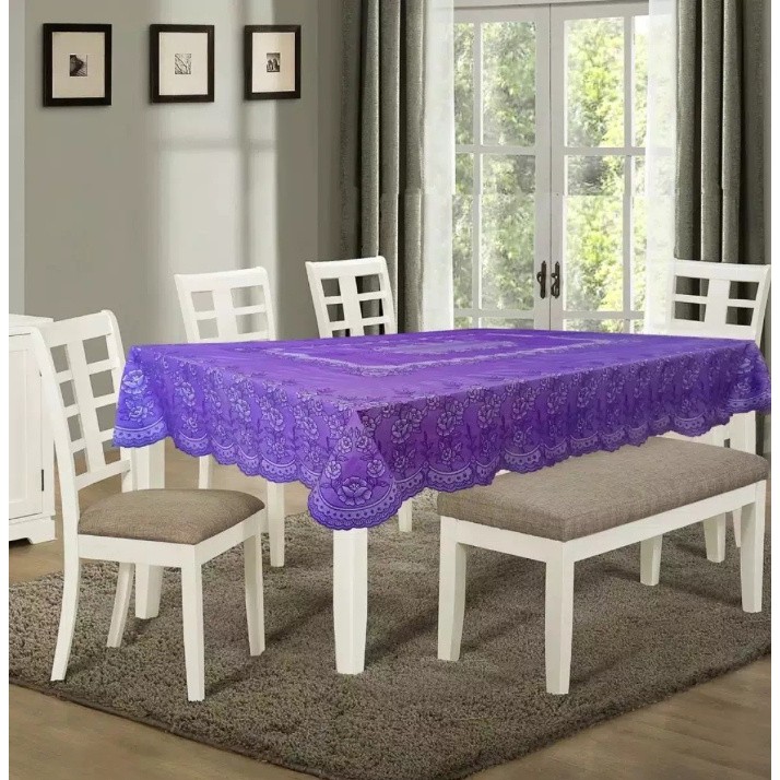Taplak Meja Makan Anti Air / Taplak Meja Makan Vinyl 150cm x 230cm Jumbo