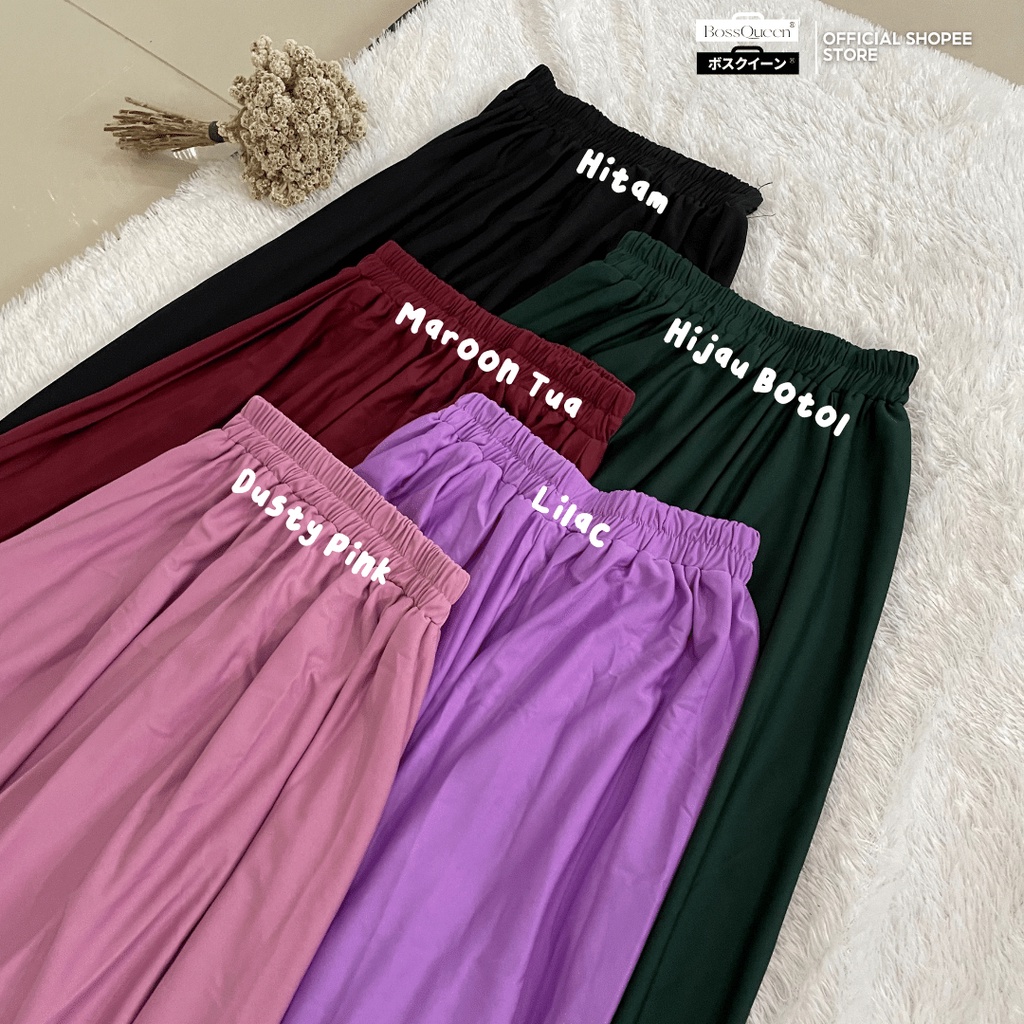 ROK KERJA WANITA POLOS BASIC PREMIUM 100%HYGET SUPER /ROK POLOS GRADE A/ROK POLOS MAYUNG-1