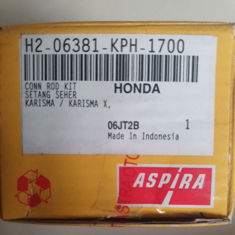 Stang Seker Kharisma/Supra X125 lama Aspira asli. Conrod Kharisma