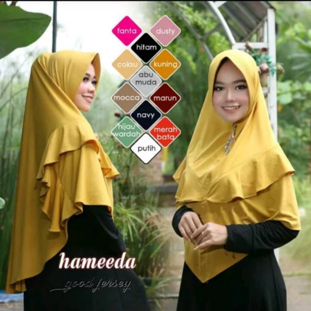 Hijab syari jilbab instan HAMEEDA JERSEY by Alabastarinshop