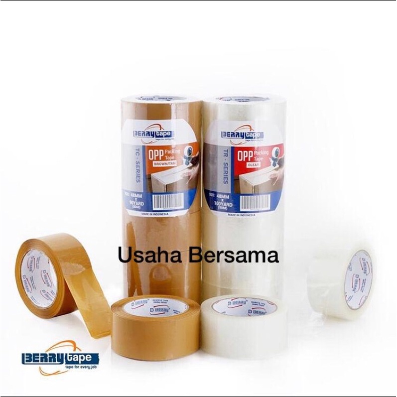 

Lakban Bening Coklat Berry Tape 90Y / 85M x 48mm