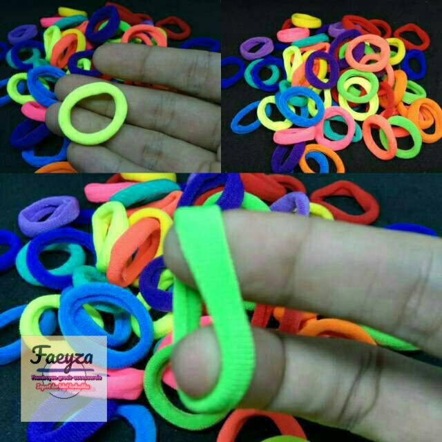 Ikat rambut Mini Elastis isi 48 pcs ornament.