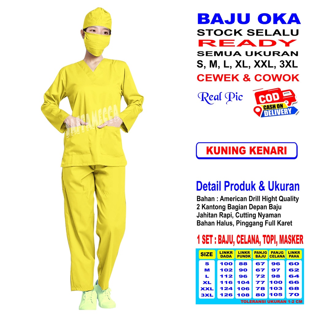 BAJU OKA   OKA   BAJU OKA   BAJU PERAWAT LENGAN PANJANG AB READY