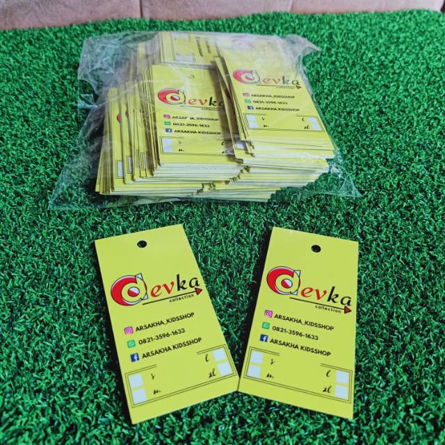 

CETAK HANGTAG - Pricetag Fullcolour - Tag Label Baju - Tag Harga sudah Lubang
