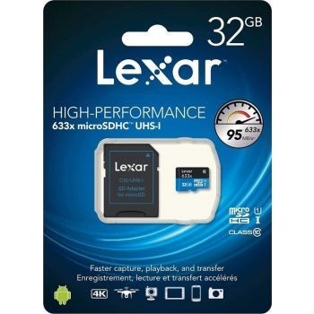 Lexar Micro SD 32GB 633X MicroSDHC R 100Mbps High Performance