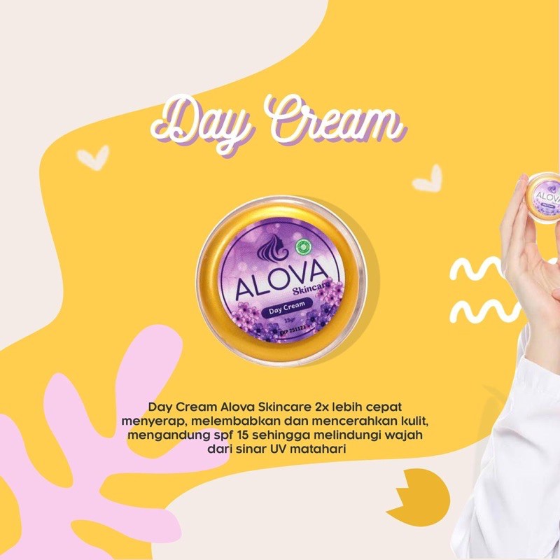 Day Cream Alova Skincare / Cream Siang Alova Skincare KEMASAN BARU