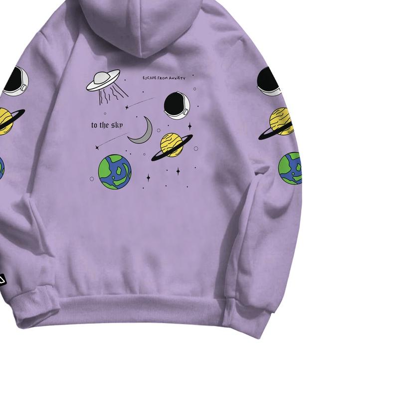 ☚ Middleits - Sweater Oversize Hoodie Original Middleits Pullover Sky ♣