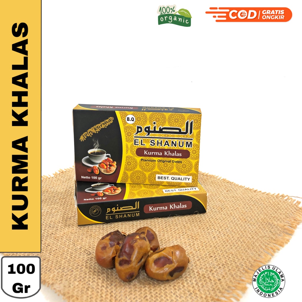 

[ COD ] KURMA KHALAS 100 GRAM BOX / KHALAS BQ / KHALAS PREMIUM / KHALAS AL SAAD / OLEH-OLEH HAJI UMR