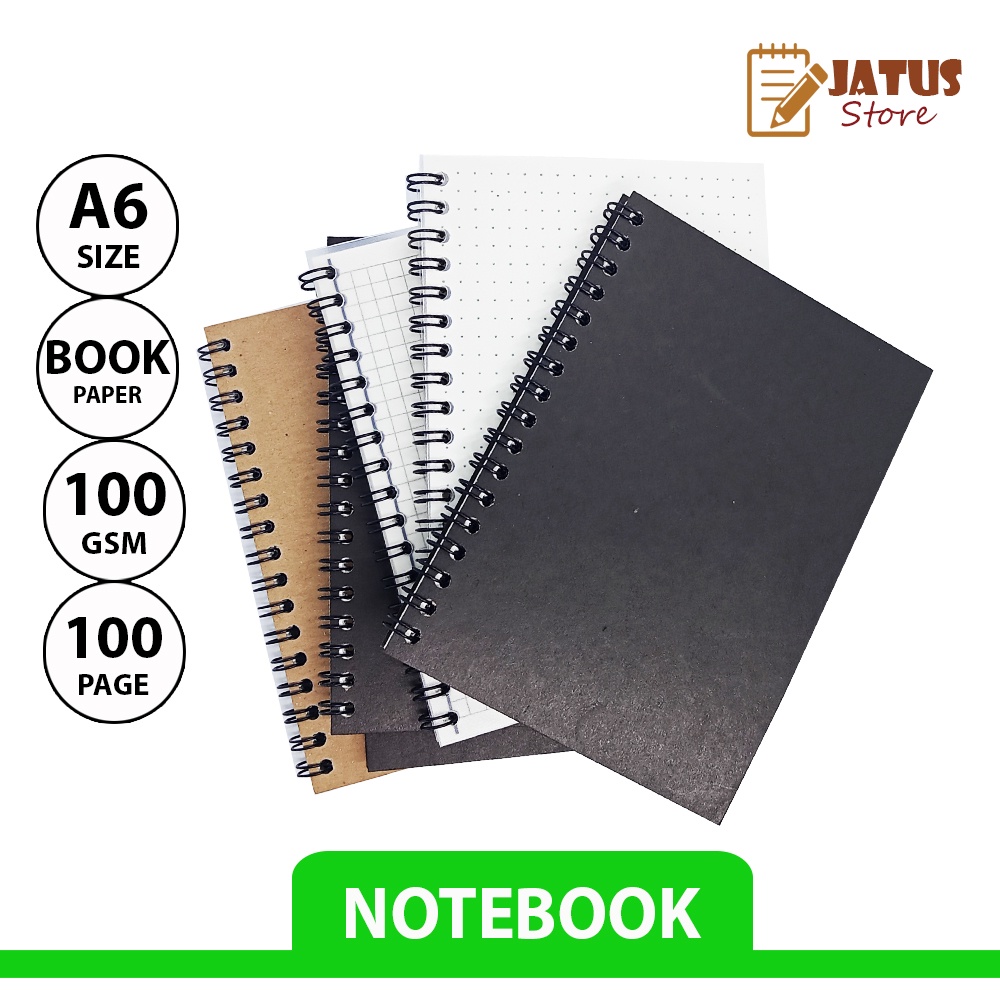 

NOTEBOOK A6/JURNAL A6/NOTEPAD/ BOOKPAPER/ GRID/KOTAK2#DOTTED/TITIK2 #BLANK/POLOS