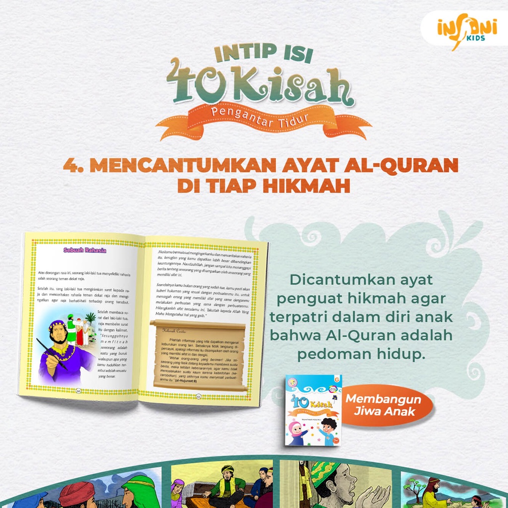 Buku 40 Kisah Pengantar Tidur - Gema Insani 100% Original