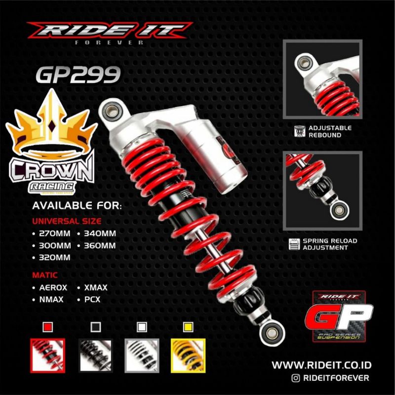 Shock Ride IT GP 299 RX King / Tiger / Megapro / Supra 125 / Kharisma
