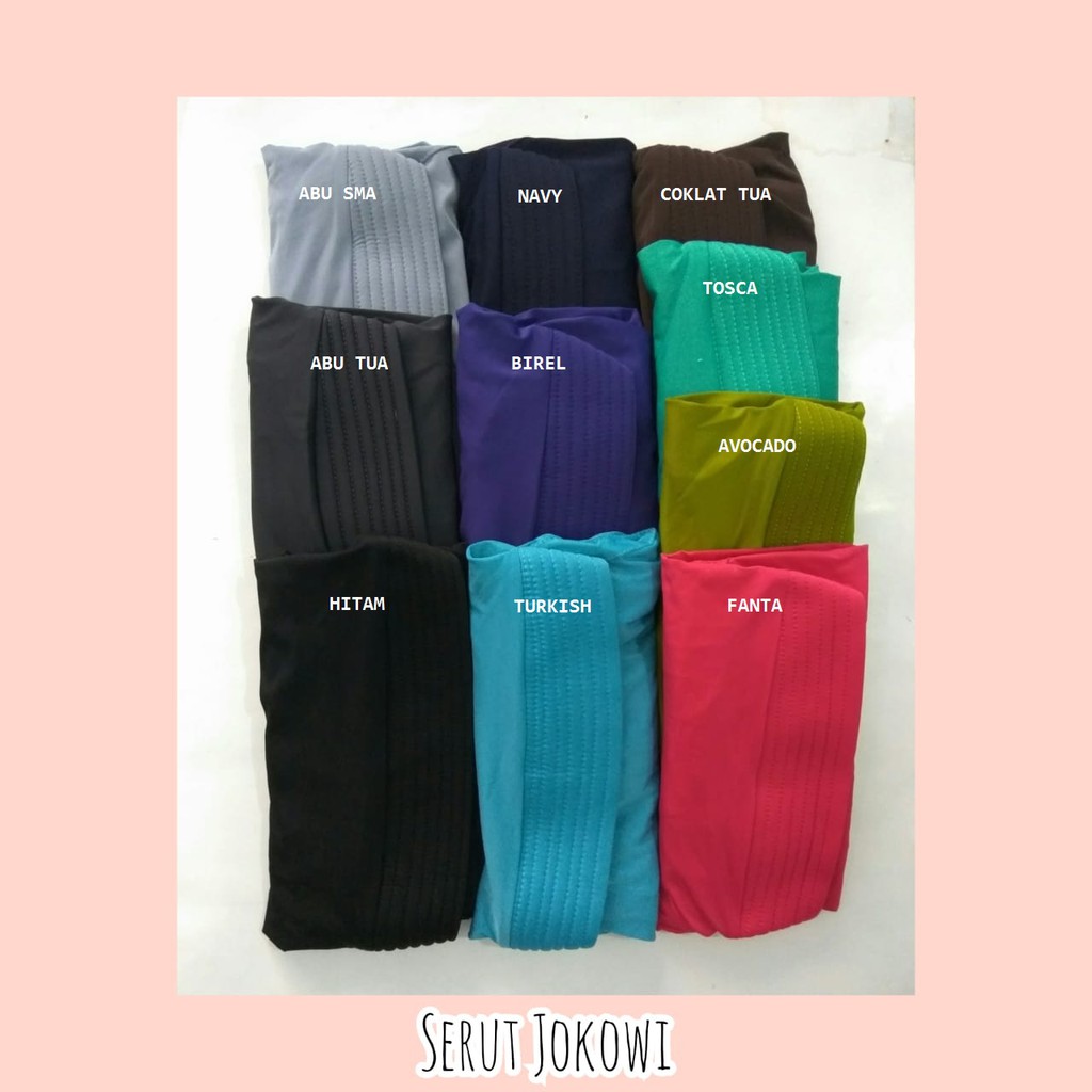 Jilbab - hijab Serut Murah/Jilbab Lycra Instan Jokowi/ADDIBA SERPOL-2