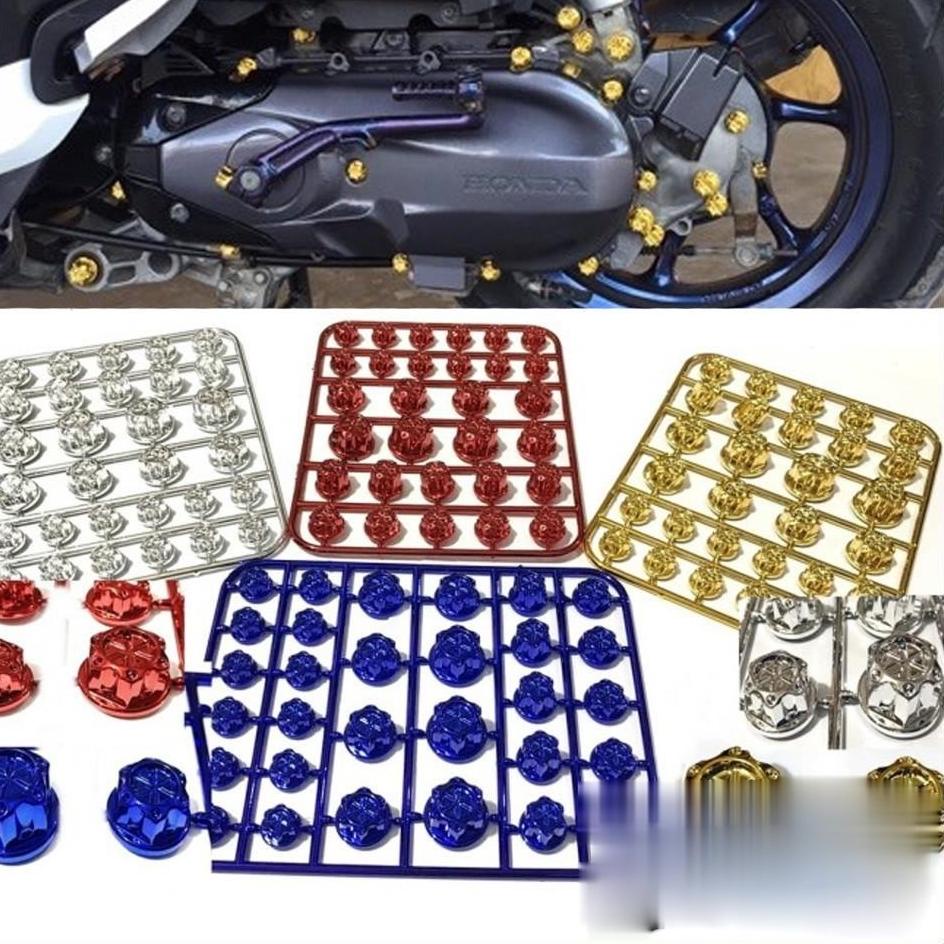 HKM ☃ [P030] Tutup Baut L Body Shock Knalpot CVT Blok Mesin Variasi Motor Beat Mio Scoopy Nmax Aerox